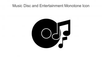 Music Disc And Entertainment Monotone Icon In Powerpoint Pptx Png And Editable Eps Format