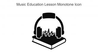Music Education Lesson Monotone Icon In Powerpoint Pptx Png And Editable Eps Format