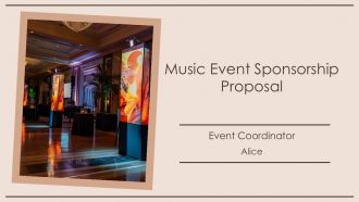 Music Event Sponsorship Proposal PPT Structure AT