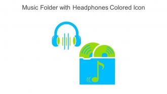 Music Folder With Headphones Colored Icon In Powerpoint Pptx Png And Editable Eps Format