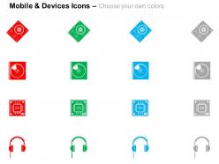 Music headphone hard drive cpu ppt icons graphics
