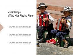 Music image of two kids playing piano