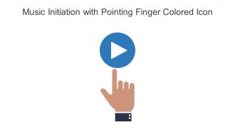 Music Initiation With Pointing Finger Colored Icon In Powerpoint Pptx Png And Editable Eps Format