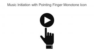 Music Initiation With Pointing Finger Monotone Icon In Powerpoint Pptx Png And Editable Eps Format