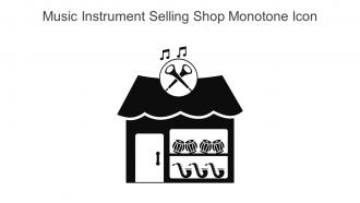 Music Instrument Selling Shop Monotone Icon In Powerpoint Pptx Png And Editable Eps Format