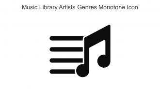 Music Library Artists Genres Monotone Icon In Powerpoint Pptx Png And Editable Eps Format