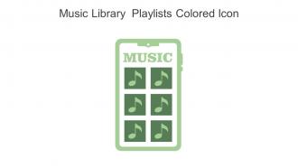 Music Library Playlists Colored Icon In Powerpoint Pptx Png And Editable Eps Format