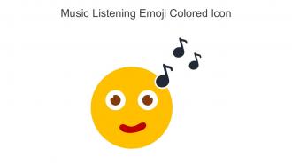 Music Listening Emoji Colored Icon In Powerpoint Pptx Png And Editable Eps Format