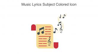 Music Lyrics Subject Colored Icon In Powerpoint Pptx Png And Editable Eps Format