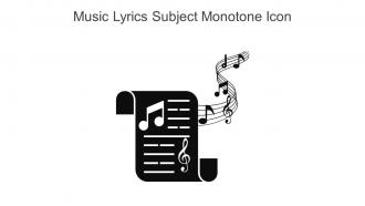 Music Lyrics Subject Monotone Icon In Powerpoint Pptx Png And Editable Eps Format