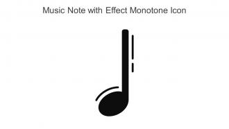 Music Note With Effect Monotone Icon In Powerpoint Pptx Png And Editable Eps Format