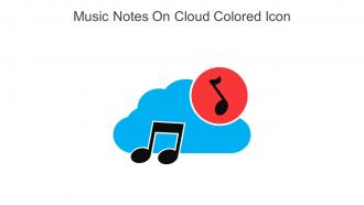 Music Notes On Cloud Colored Icon In Powerpoint Pptx Png And Editable Eps Format