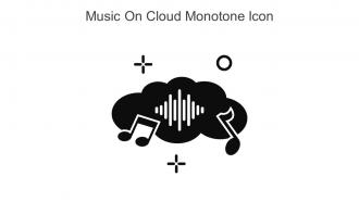 Music On Cloud Monotone Icon In Powerpoint Pptx Png And Editable Eps Format