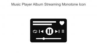 Music Player Album Streaming Monotone Icon In Powerpoint Pptx Png And Editable Eps Format