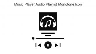 Music Player Audio Playlist Monotone Icon In Powerpoint Pptx Png And Editable Eps Format