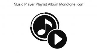Music Player Playlist Album Monotone Icon In Powerpoint Pptx Png And Editable Eps Format