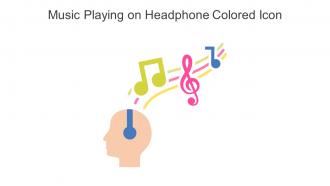 Music Playing On Headphone Colored Icon In Powerpoint Pptx Png And Editable Eps Format