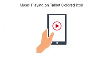 Music Playing On Tablet Colored Icon In Powerpoint Pptx Png And Editable Eps Format