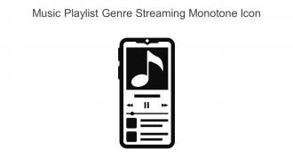 Music Playlist Genre Streaming Monotone Icon In Powerpoint Pptx Png And Editable Eps Format