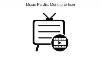 Music Playlist Monotone Icon In Powerpoint Pptx Png And Editable Eps Format