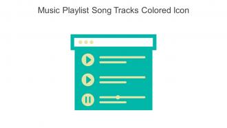 Music Playlist Song Tracks Colored Icon In Powerpoint Pptx Png And Editable Eps Format