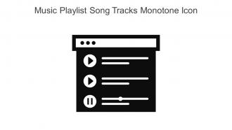 Music Playlist Song Tracks Monotone Icon In Powerpoint Pptx Png And Editable Eps Format