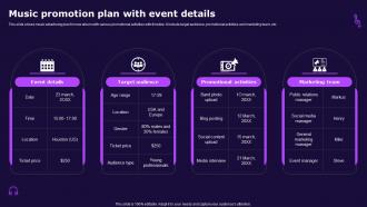 Music Promotion Plan With Event Details
