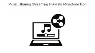 Music Sharing Streaming Playlists Monotone Icon In Powerpoint Pptx Png And Editable Eps Format