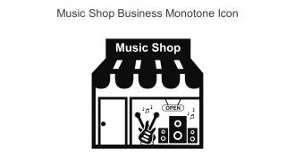Music Shop Business Monotone Icon In Powerpoint Pptx Png And Editable Eps Format
