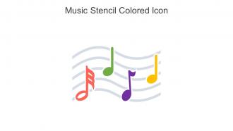 Music Stencil Colored Icon In Powerpoint Pptx Png And Editable Eps Format
