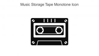 Music Storage Tape Monotone Icon In Powerpoint Pptx Png And Editable Eps Format