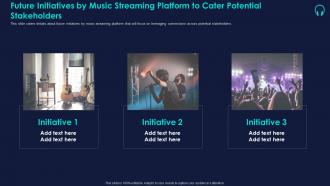 Music streaming platform future initiatives by music streaming ppt slides example