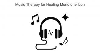 Music Therapy For Healing Monotone Icon In Powerpoint Pptx Png And Editable Eps Format