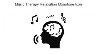 Music Therapy Relaxation Monotone Icon In Powerpoint Pptx Png And Editable Eps Format
