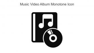Music Video Album Monotone Icon In Powerpoint Pptx Png And Editable Eps Format