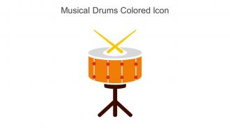 Musical Drums Colored Icon in powerpoint pptx png and editable eps format
