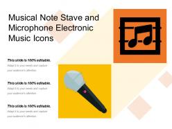 Musical note stave and microphone electronic music icons