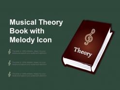 Musical theory book with melody icon