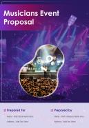 Musicians Event Proposal Sample Document Report Doc Pdf Ppt