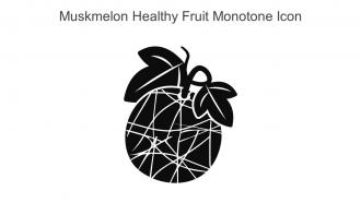 Muskmelon Healthy Fruit Monotone Icon In Powerpoint Pptx Png And Editable Eps Format