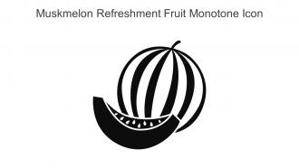 Muskmelon Refreshment Fruit Monotone Icon In Powerpoint Pptx Png And Editable Eps Format