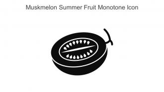 Muskmelon Summer Fruit Monotone Icon In Powerpoint Pptx Png And Editable Eps Format