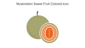 Muskmelon Sweet Fruit Colored Icon In Powerpoint Pptx Png And Editable Eps Format