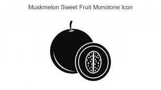 Muskmelon Sweet Fruit Monotone Icon In Powerpoint Pptx Png And Editable Eps Format