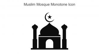 Muslim Mosque Monotone Icon In Powerpoint Pptx Png And Editable Eps Format