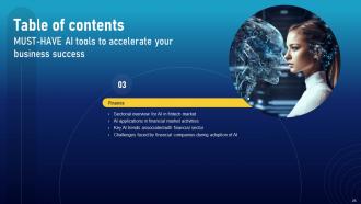 Must Have AI Tools To Accelerate Your Business Success Powerpoint Presentation Slides AI CD V Content Ready Compatible