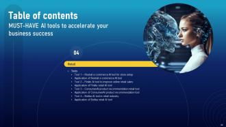 Must Have AI Tools To Accelerate Your Business Success Powerpoint Presentation Slides AI CD V Graphical Compatible