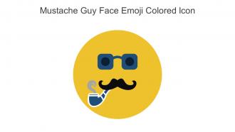 Mustache Guy Face Emoji Colored Icon In Powerpoint Pptx Png And Editable Eps Format