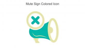 Mute Sign Colored Icon In Powerpoint Pptx Png And Editable Eps Format