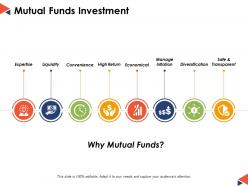 Mutual funds investment ppt powerpoint presentation file inspiration